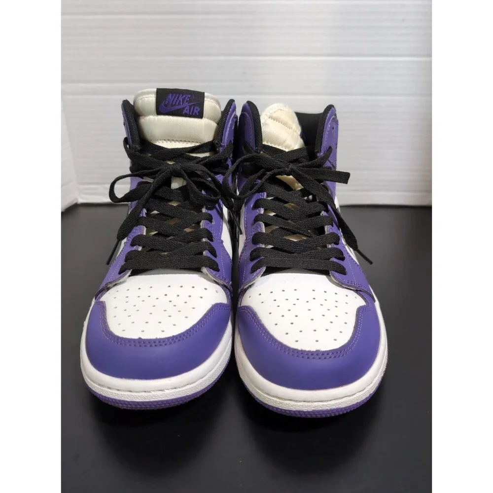 NIKE JORDAN 1 RETRO OG HIGH COURT PURPLE 2.0 MEN'S SIZE 8   EUC